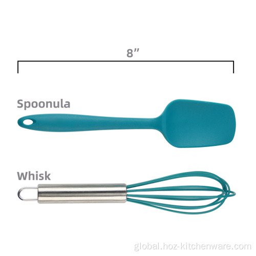 Silicone Cooking Utensils 2-Piece Silicone Whisk and Spatula Set Factory